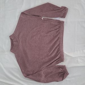 Lumiere mauve long sleeve soft top mock neck medium